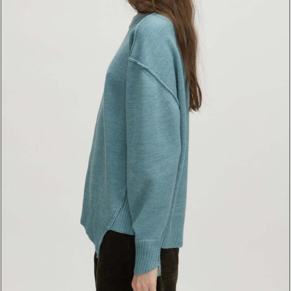 Rachel Comey Thayne Top Washed Indigo Blue 100% Merino Wool Size Small - Picture 3 of 13